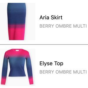 TANYA TAYLOR ombre sweater/skirt set